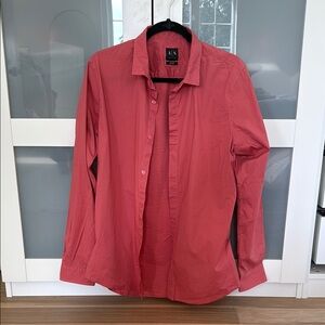 Armani Exchange Coral Button-Up Shirt